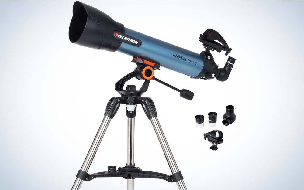The Celstron Inspire AZ100 is one of the best telescopes for kids.
