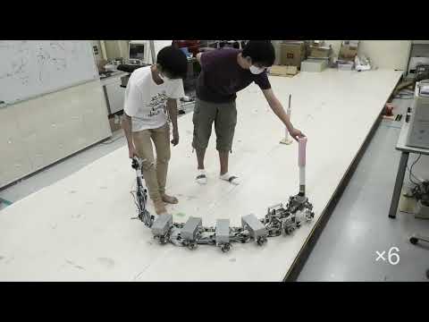 Myriapod robot with variable body-axis flexibility