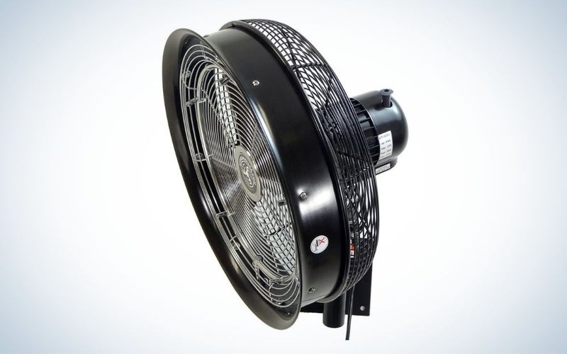 Black stainless steel outdoor misting fan
